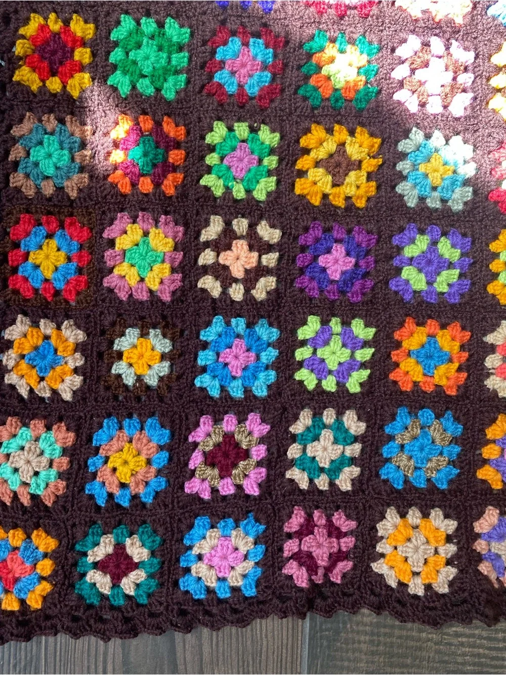 Handmade Granny Square Crochet Blanket